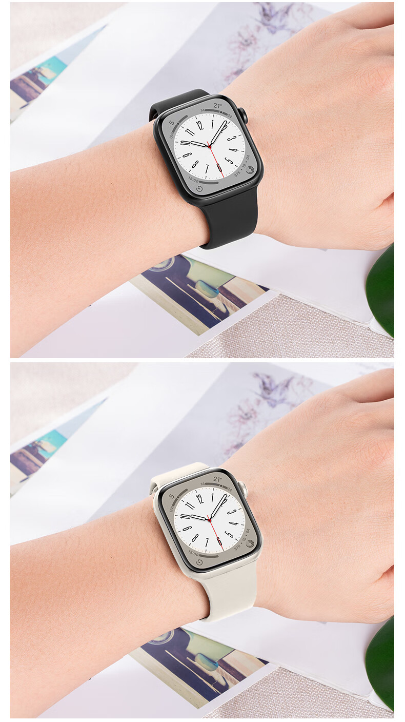 Спортивный ремешок BHO для Apple Watch, дышащий силиконовый ремешок для Apple Watch S11/S10/SE3 Sport Band, IWatch S9/8/7/6/Ultra3/2
