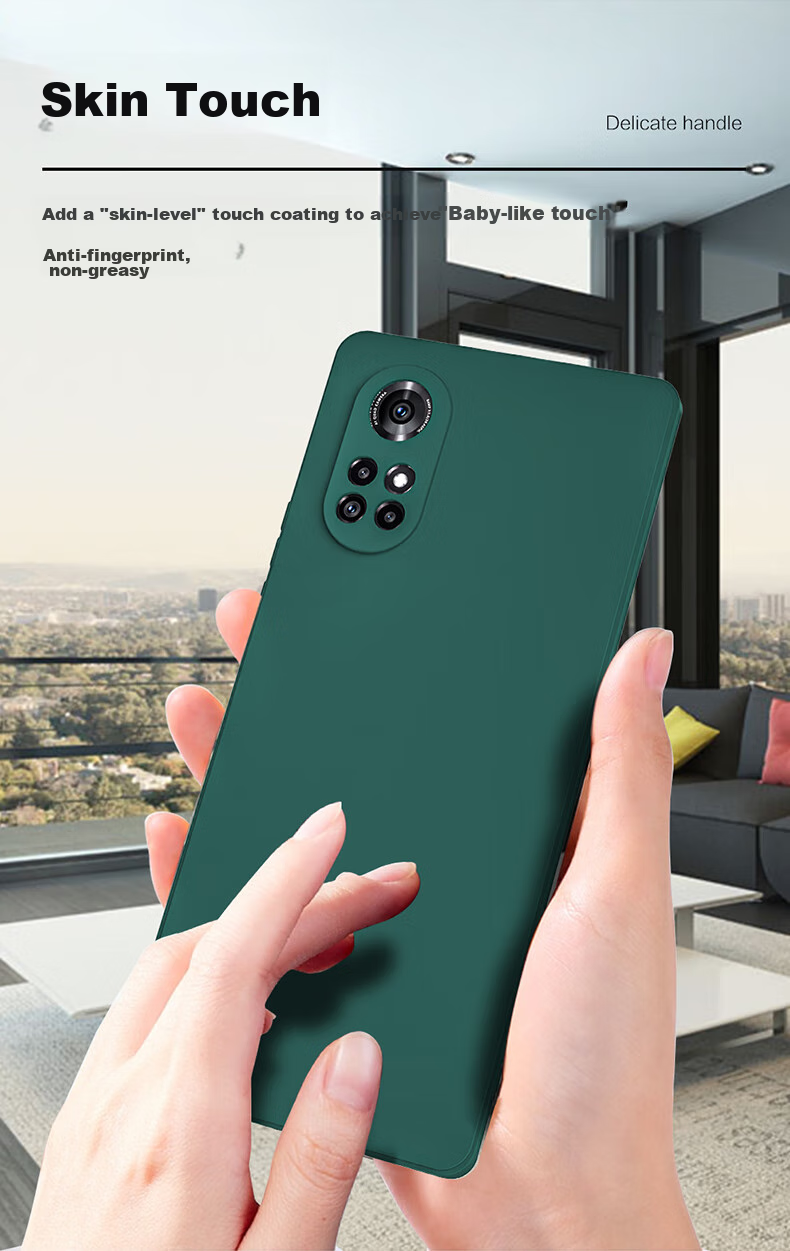 Чехол HotFire для Huawei Nova 8, Honor V40 Light Luxury Edition, противоударный силиконовый с защитой камеры, простой стиль, черный