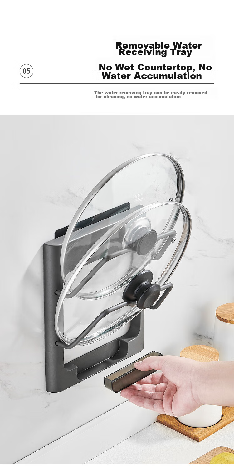 Держатель для крышек и разделочных досок MAXCOOK, настенный, без сверления, для кухни, алюминий, MCZW9233