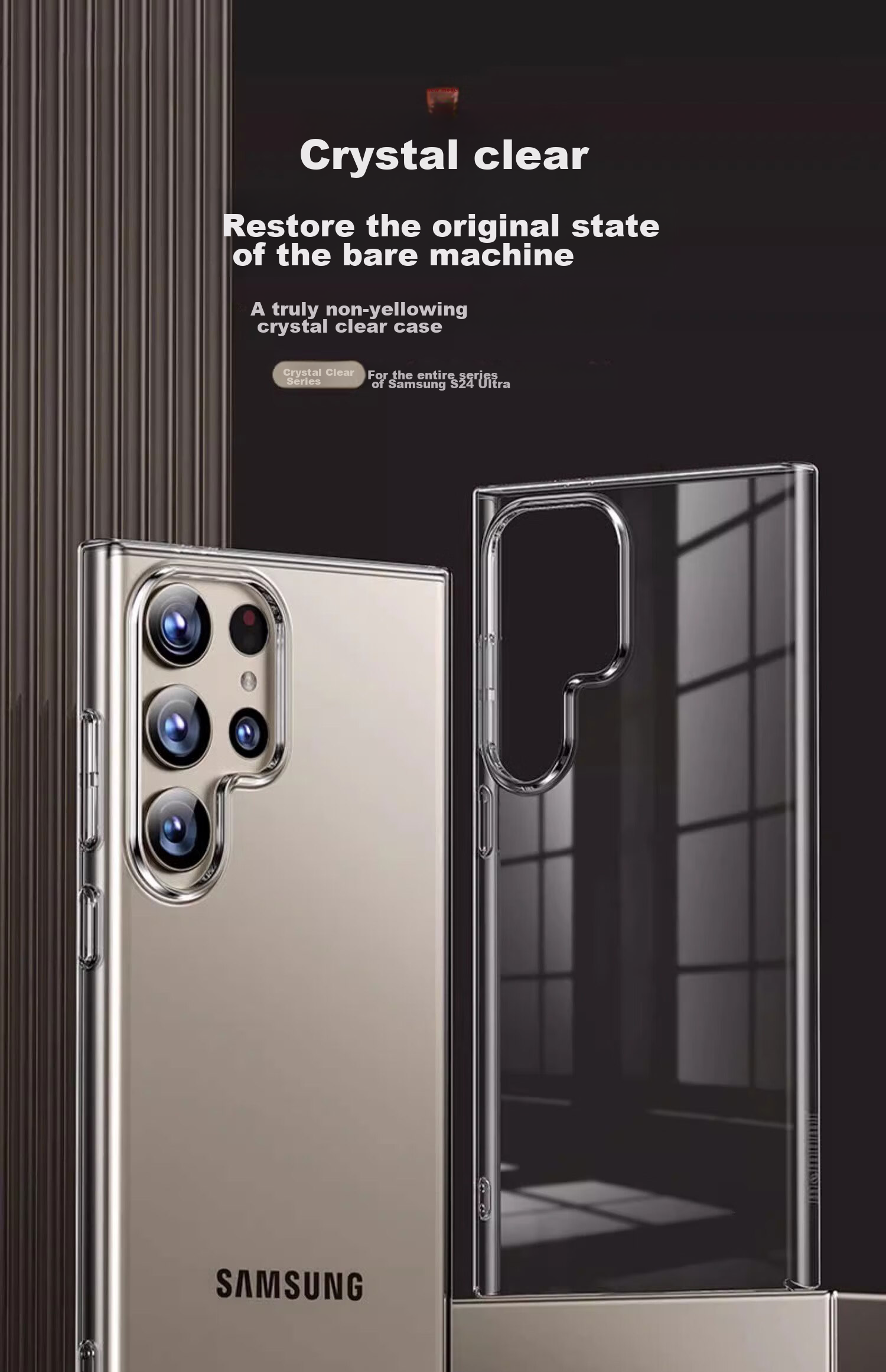 Чехол для Samsung S23 Ultra POZZO, полностью прозрачный, ультратонкий, противоударный, защита от отпечатков пальцев