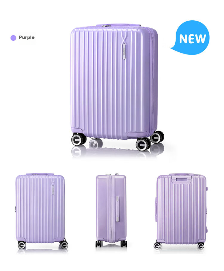 Чемодан AMERICAN TOURISTER, 28 дюймов, большой вместимости, с расширением, кодовым замком, колесами-самолетами, синий