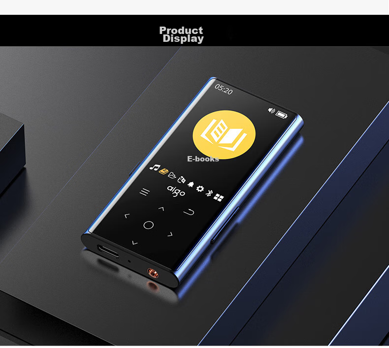 MP3-плеер Aigo 801, 16 Гб, с Bluetooth и внешним динамиком, портативный музыкальный плеер для студентов, сенсорные кнопки