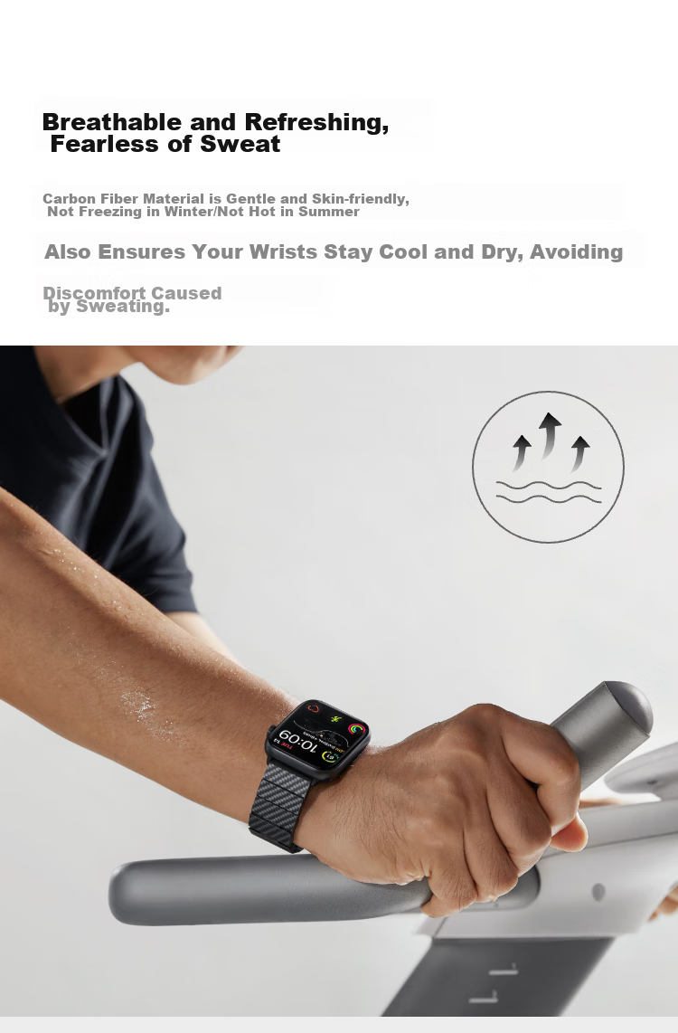 Ремешок PITAKA для Apple Watch Ultra 2/S9/S8/7/6/5/4/3/SE, из углеродного волокна, магнитный, современный стиль, полный размер