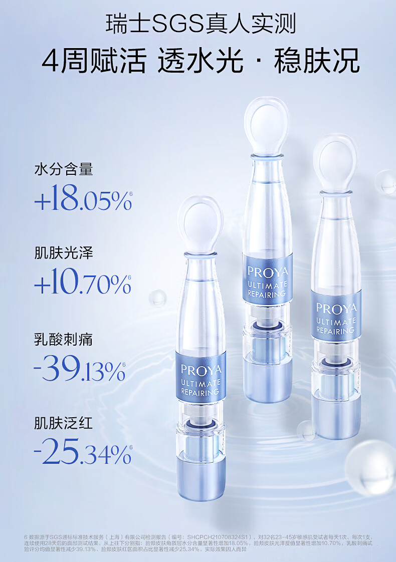 珀莱雅精华 保龄球次抛安瓶精华液 修护滋养保湿玻尿酸原液 1.2ml*28支