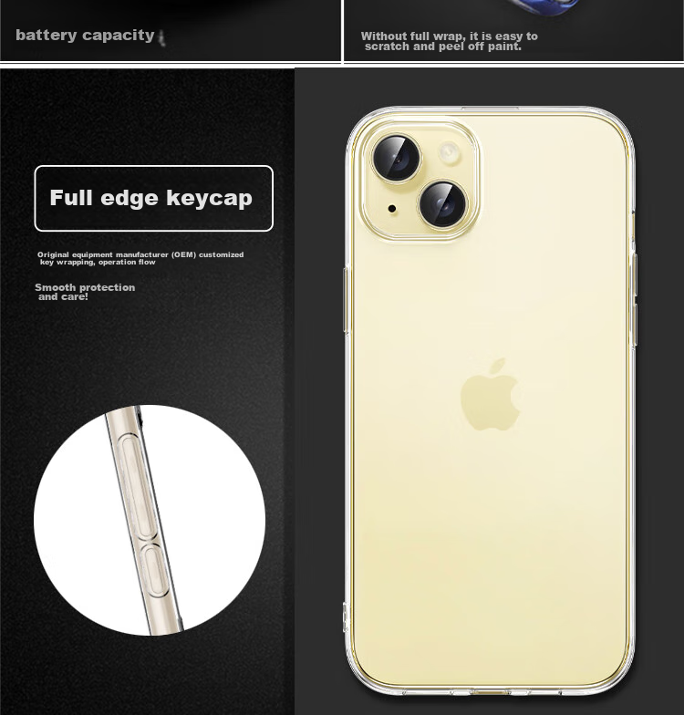 Прозрачный чехол для iPhone 15 Plus