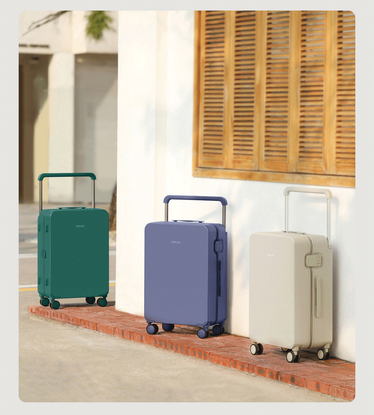 Чемодан TUPLUS Classic Impression Luggage, задняя ручка, большой вместимости, цвет "Водяная лилия", 24 дюйма