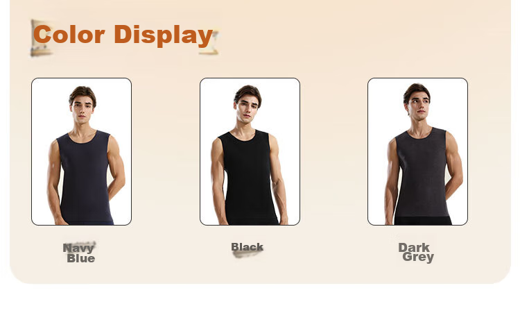 Мужская термофутболка MiiOW Polyester Modal Nylon Thermal Vest, мужское бесшовное нижнее белье с флисом, без рукавов, осень-зима