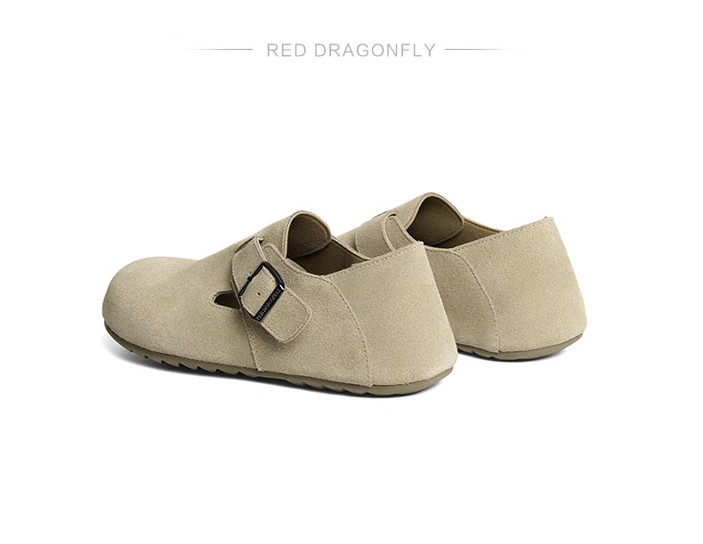 Женские туфли RED DRAGONFLY, осенне-зимние, на плоской подошве, с круглым носком, винтажный стиль, артикул WBB34453, цвет верблюжий, размер 37