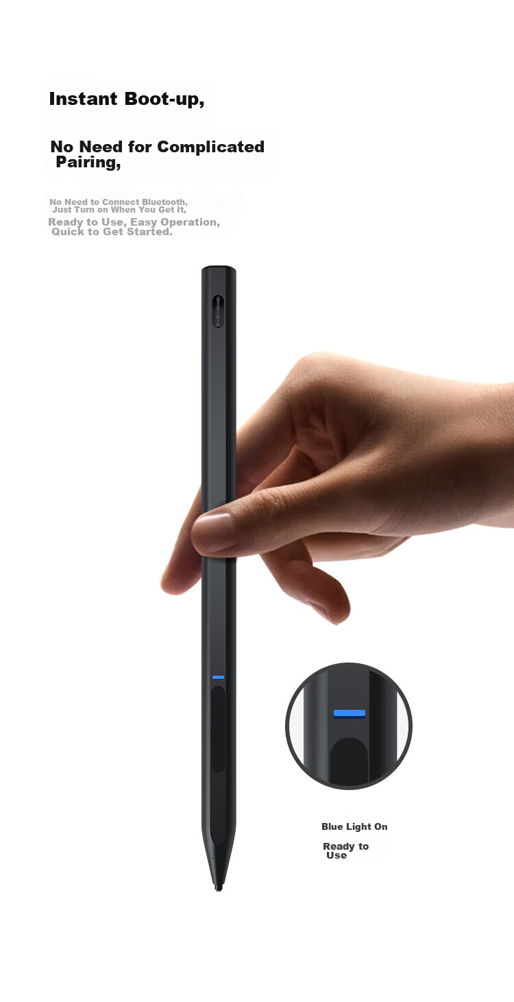 Стилус BIAZE Surface Pen, 4096 уровней чувствительности к нажатию, совместим с Microsoft Surface Pro 9/8/7/6/5/4/X/Laptop/Go2/3, сенсорный стилус для планшета, рисование и письмо, без задержек