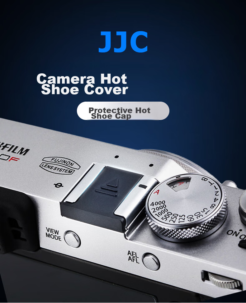 Защитная крышка для горячего башмака JJC HC-F BLACK для камер Fujifilm XT30III, XT30, XT50, XS20, XT5, XT200, X100V, XE4, XH2S