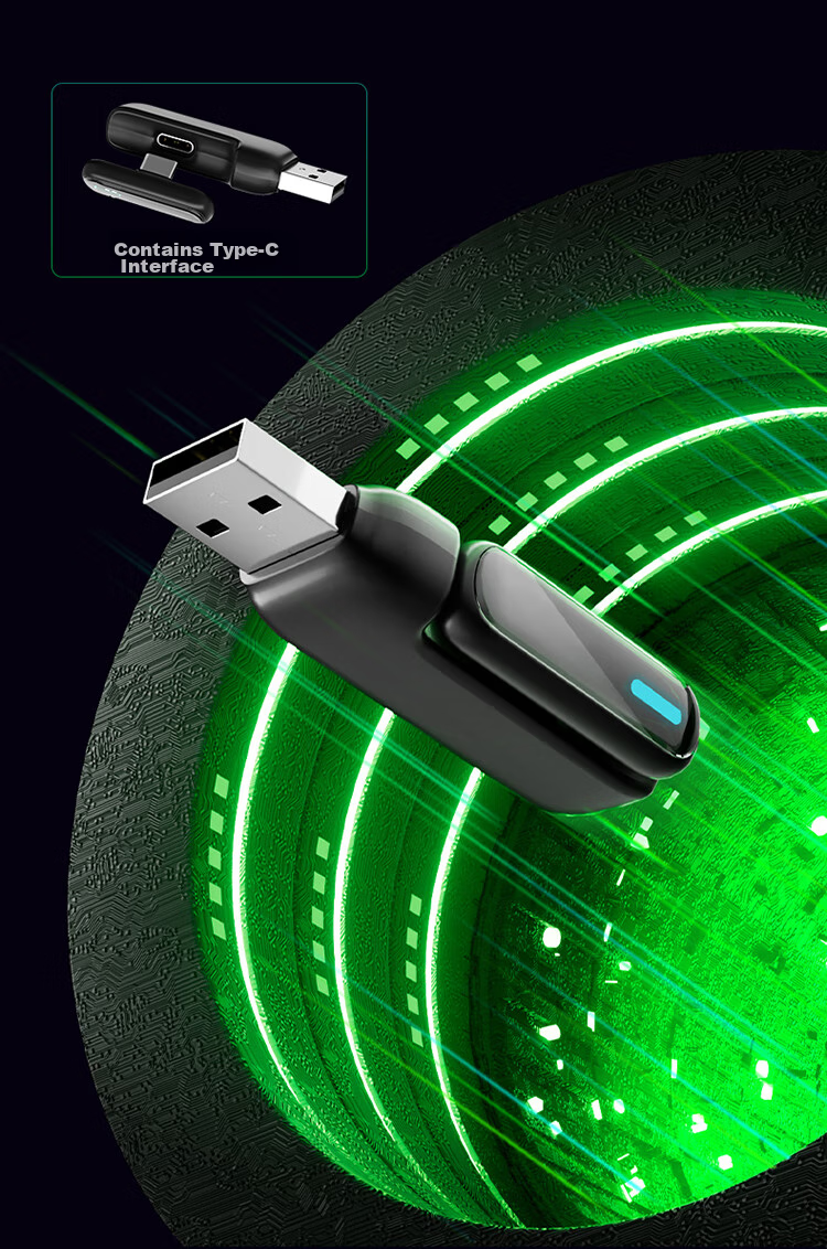 Беспроводные игровые наушники Qilian A7, 2.4G/Bluetooth 5.4, накладные, с микрофоном, IPX5, черный