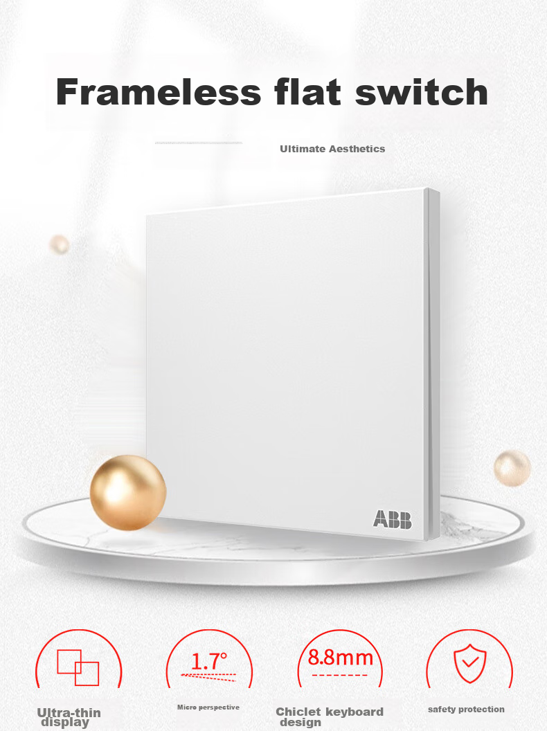 Розетка ABB Yingzhi Series CA205N-MG, серая, 5 гнезд, 10А, 86x86 мм