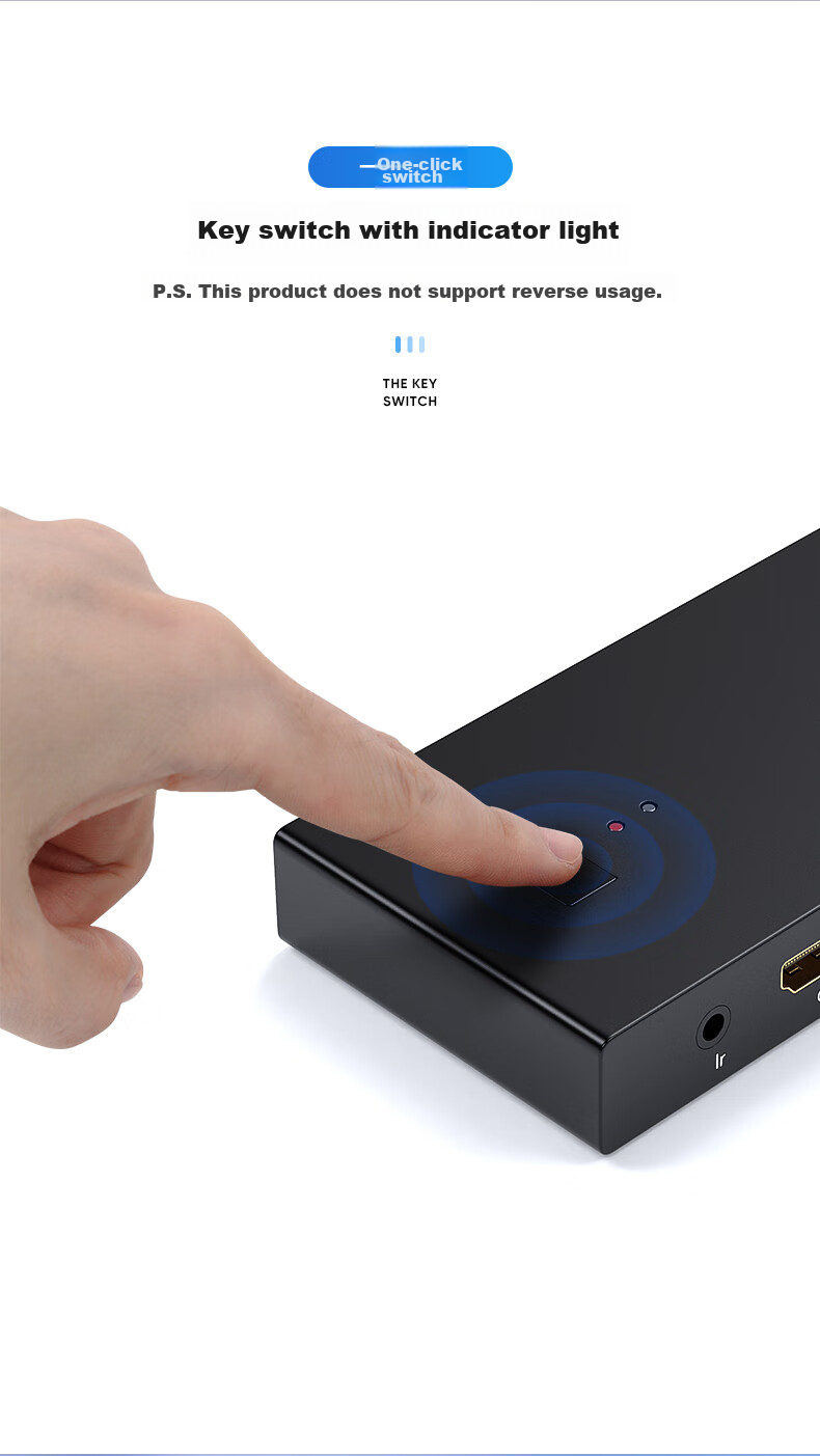 KVM-переключатель BIAZE HDMI, 2 входа, 4K HD, для совместного использования клавиатуры, мыши и принтера двумя компьютерами