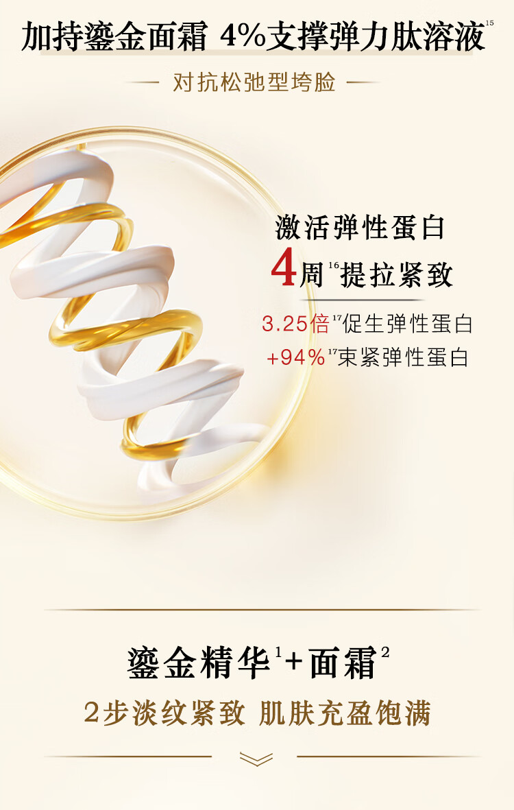 羽西鎏金套装（精华50ml+面霜50ml）玻色因保湿抗皱护肤品礼盒女神节