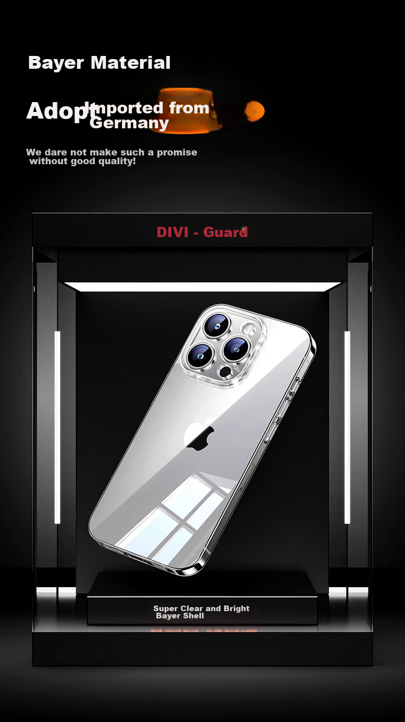 Противоударный чехол DIVI для Apple iPhone 15 Pro Max, прозрачный силиконовый, ультратонкий, защита от падений, простой стиль, с полной защитой