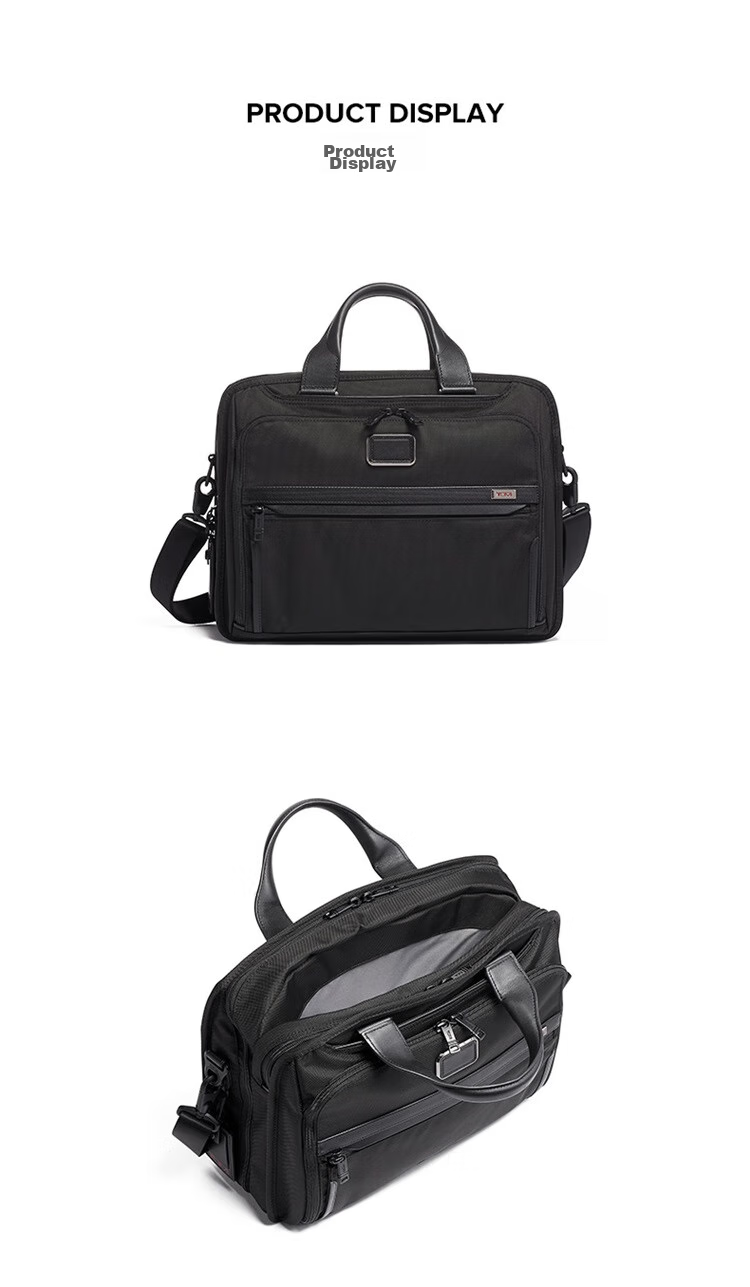 Мужская деловая сумка TUMI Alpha Series, нейлоновая сумка для ноутбука, черная