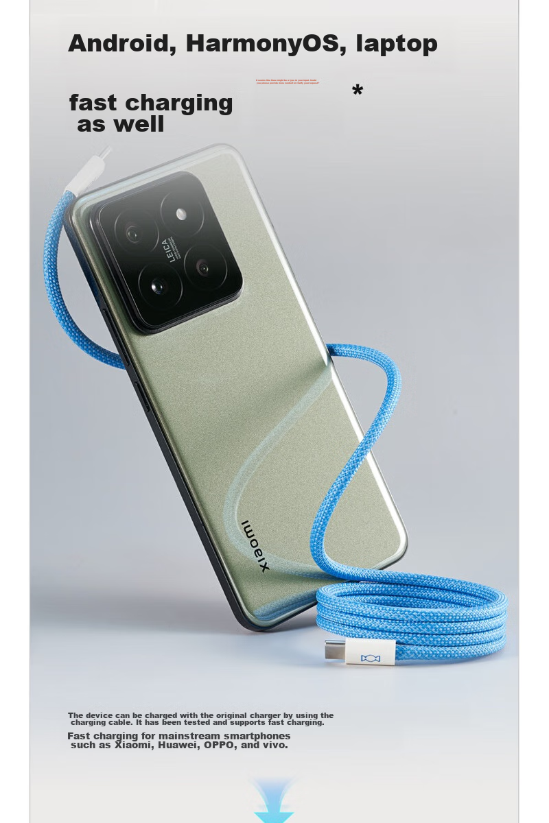 Магнитный кабель CANDYSIGN MagTie 100W USB A-C Sweet White для iPhone, iPad, ноутбуков, 1 метр