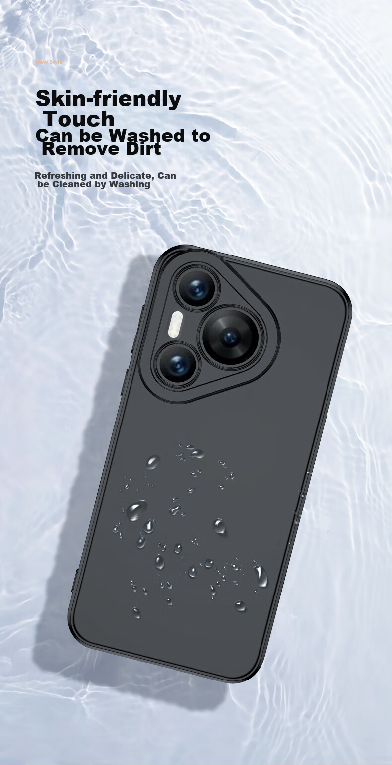 Чехол для Huawei Pura70 Pro/70 Pro+ HOLDZU Angel Eyes, ультратонкий, матовый, силиконовый, защита от падений и царапин, черный