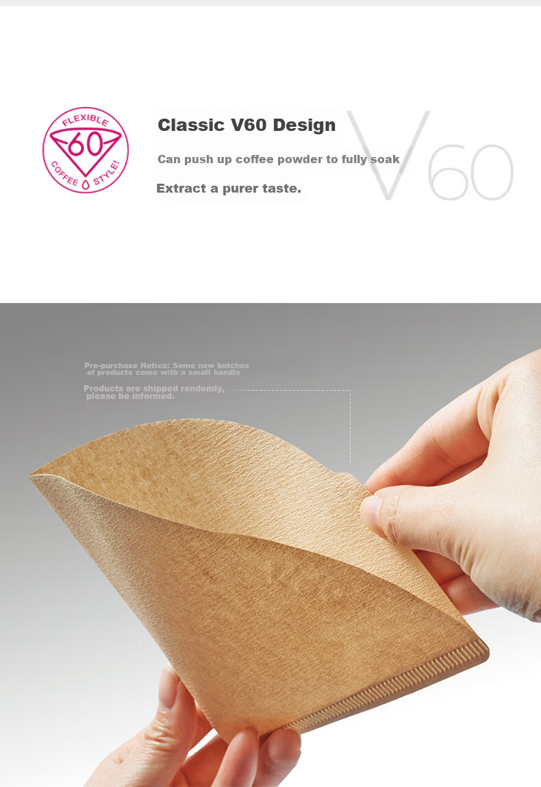 Бумажные фильтры для кофе HARIO V60, 40 шт., размер 01, не отбеленные, для капельной кофеварки