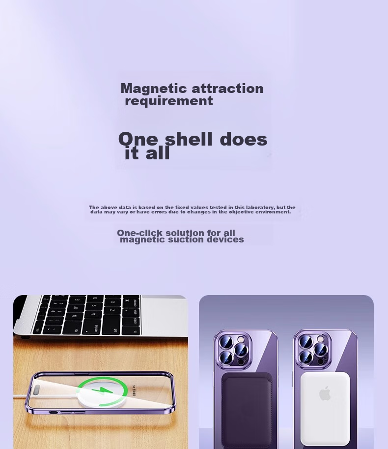 Чехол Kelleia для iPhone 15 Plus/Max, прозрачный, с защитой камеры, противоударный, с MagSafe, черный