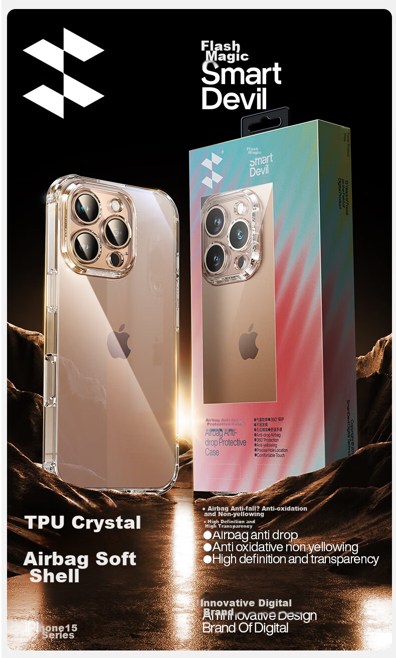 Чехол Shanmo для Apple iPhone 16 Pro Max, противоударный, ультратонкий, с полной защитой объектива, прозрачный