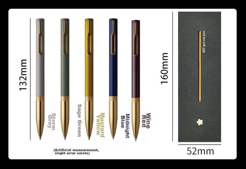 Шариковая ручка SAKURA Ballpoint Pen, подарочный набор, 0.5 мм, черный стержень, вращающийся механизм, зеленый корпус