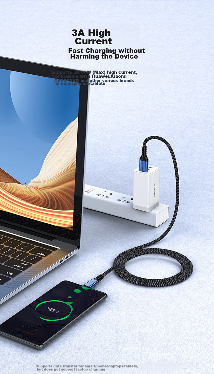 Кабель Shengwei USB 3.2 на Type-C, 10 Гбит/с, для внешних жестких дисков, коммутаторов, компьютеров, камер, Apple, Huawei, Samsung, 0.5 метра