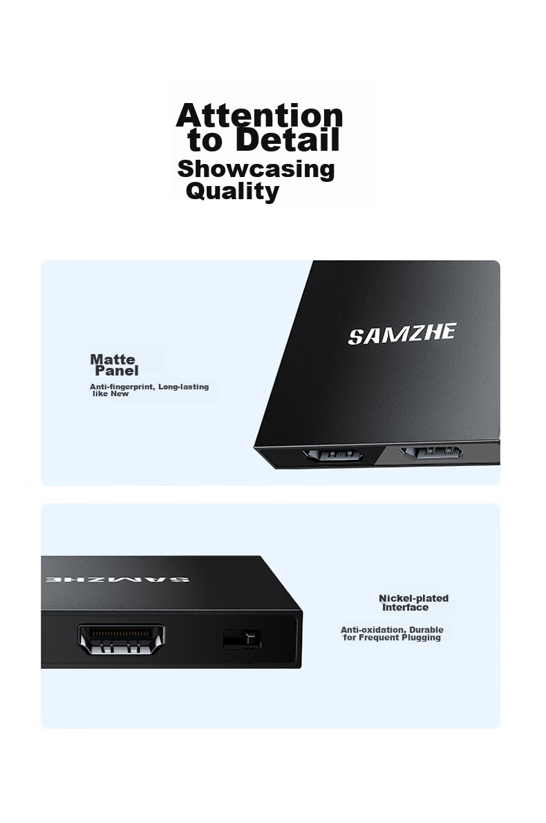 HDMI сплиттер SAMZHE FP26, 1 вход / 2 выхода, 4K@60Hz, HDMI 2.0, для подключения ноутбука к проектору