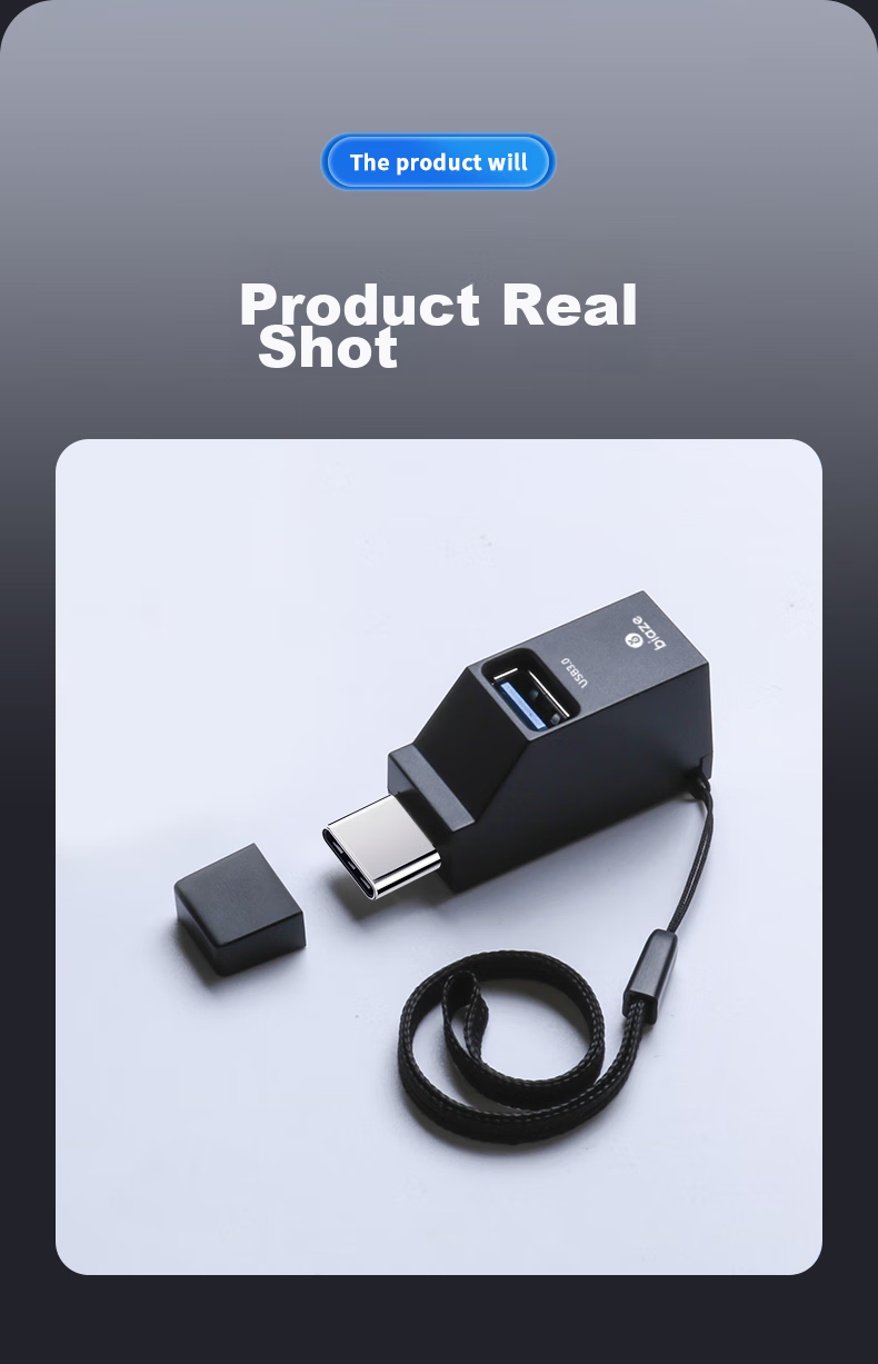 USB-хаб BIAZE Type-C, 3 порта USB 3.0, переходник-разветвитель для MacBook