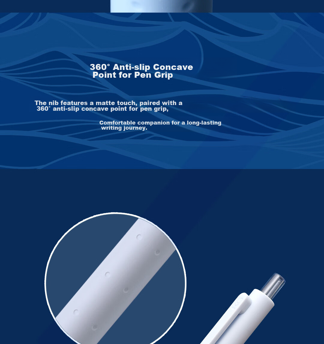 Гелевая ручка KACO Ocean Story, 0.5 мм, черные чернила, набор из 3 штук