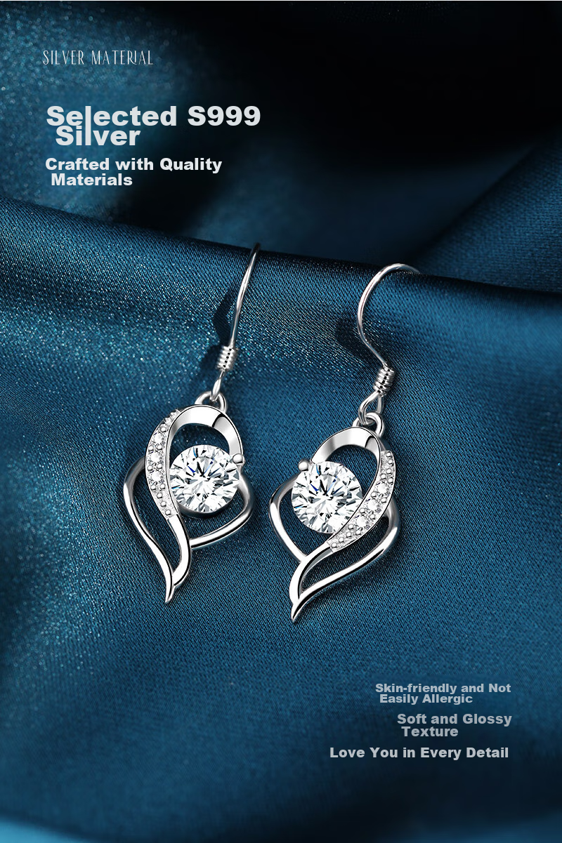 Серьги-гвоздики MANHE S999 из стерлингового серебра для женщин, ювелирные серьги, подарок на день рождения для жены, подарок на День святого Валентина для девушки