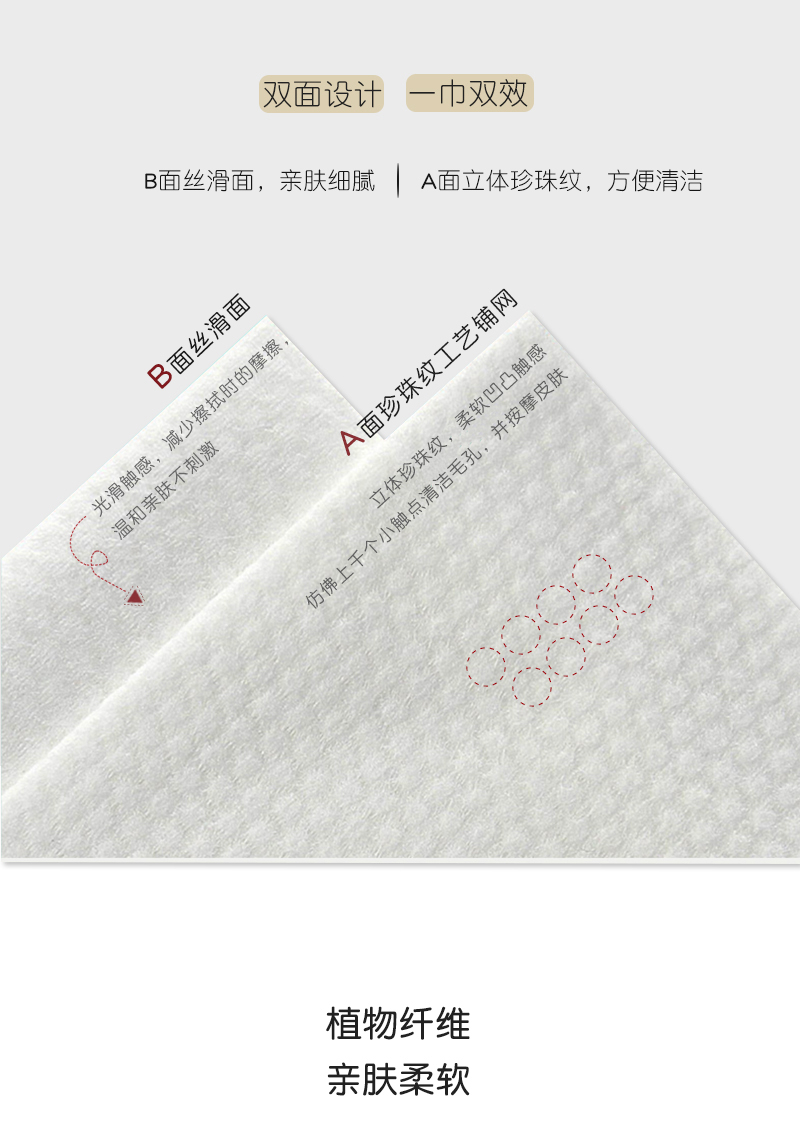 管妈妈 【京喜新人领】 洗脸巾珍珠纹加厚棉柔亲肤顺柔强韧耐斯植物纤维 【超值推荐】加厚 4卷（含防尘袋4个）