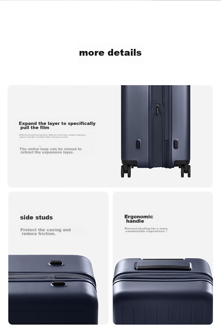 Чемодан Xiaomi Mijia Luggage, 24-дюймовый расширяемый, с поворотными колесами, дорожный чемодан для мужчин и женщин, большой вместимости, с кодовым замком, синий