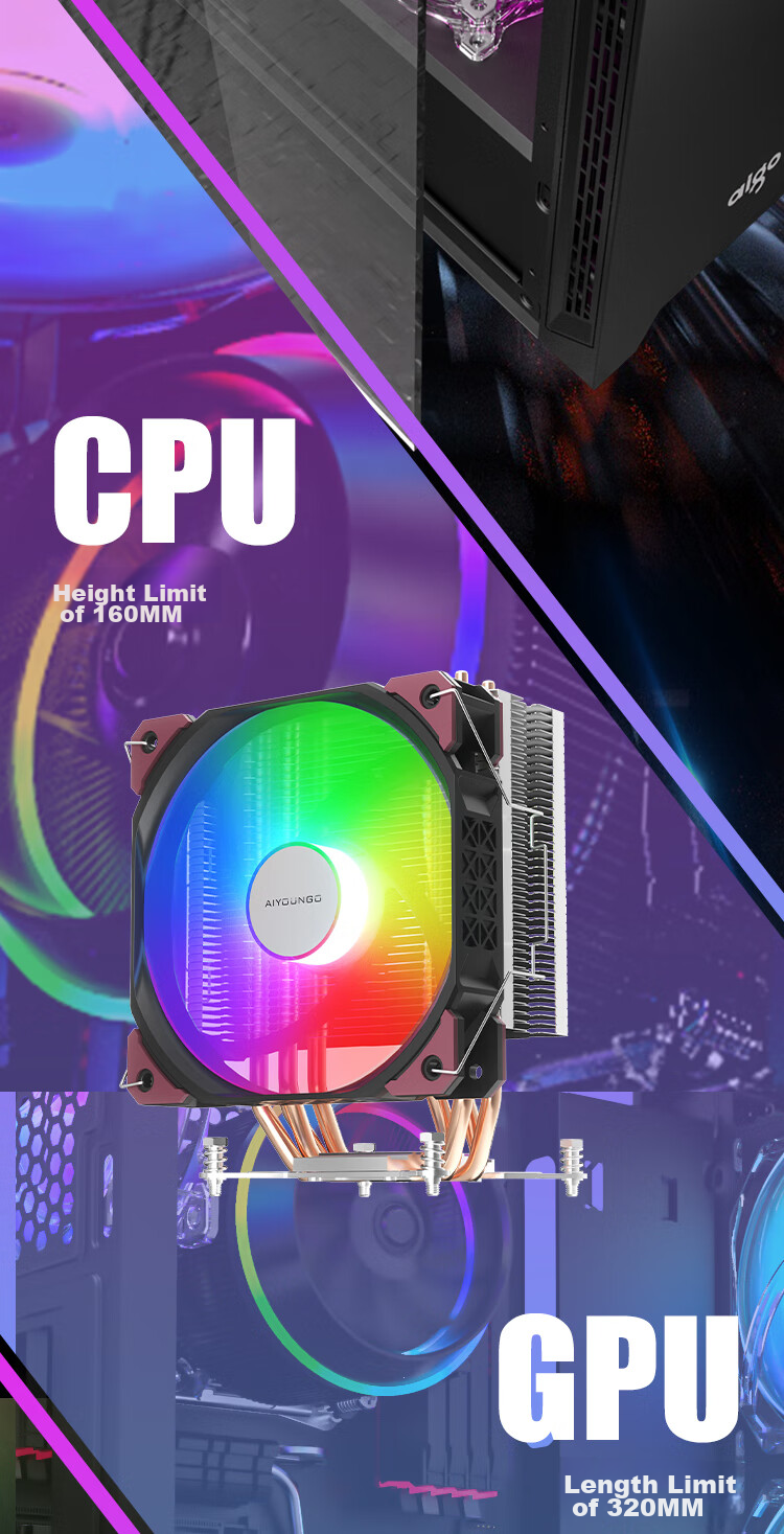 Корпус для настольного компьютера Aigo A15, черный, ATX, mATX, Mini-ITX, с окном