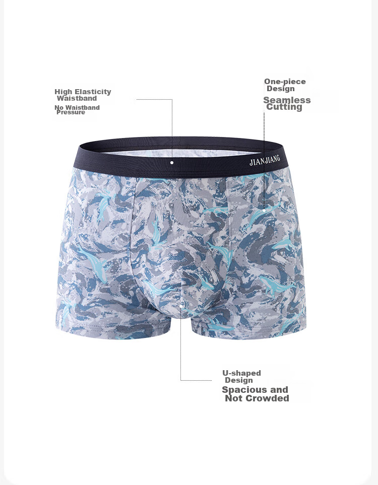 Набор мужского нижнего белья Jianjiang, боксеры из модала с антибактериальной пропиткой, 3 шт.