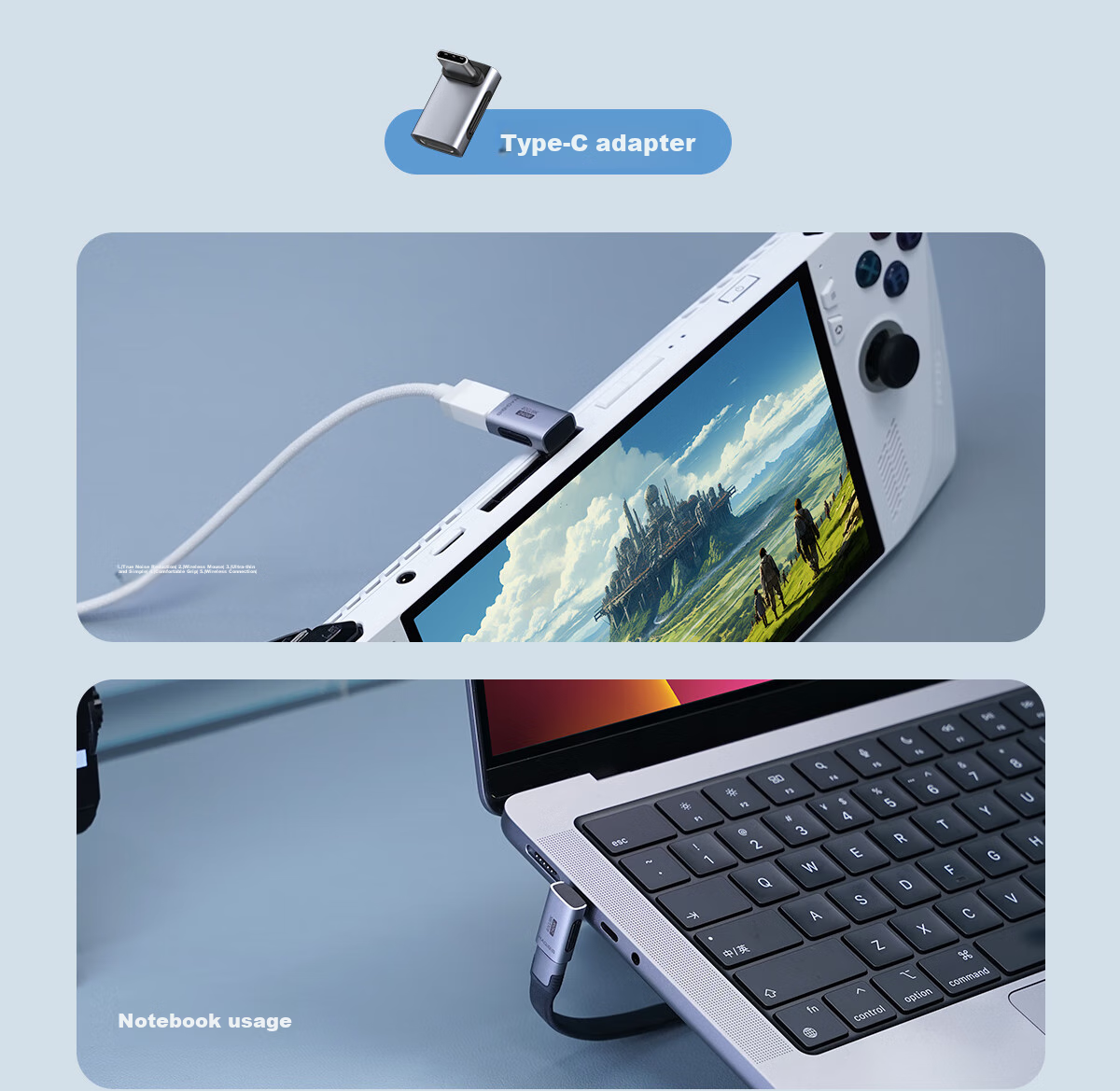 Переходник Hagibis Type-C угловой 90 градусов, Thunderbolt 4, USB4, Male-Female, для iPhone 16 и компьютеров