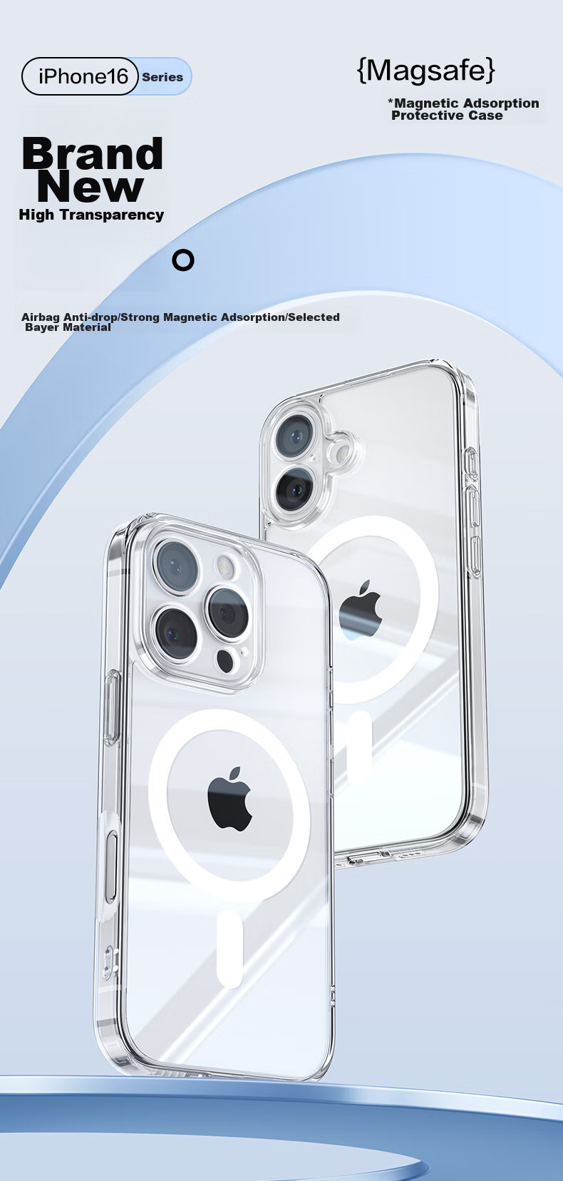 Прозрачный чехол PISEN с MagSafe