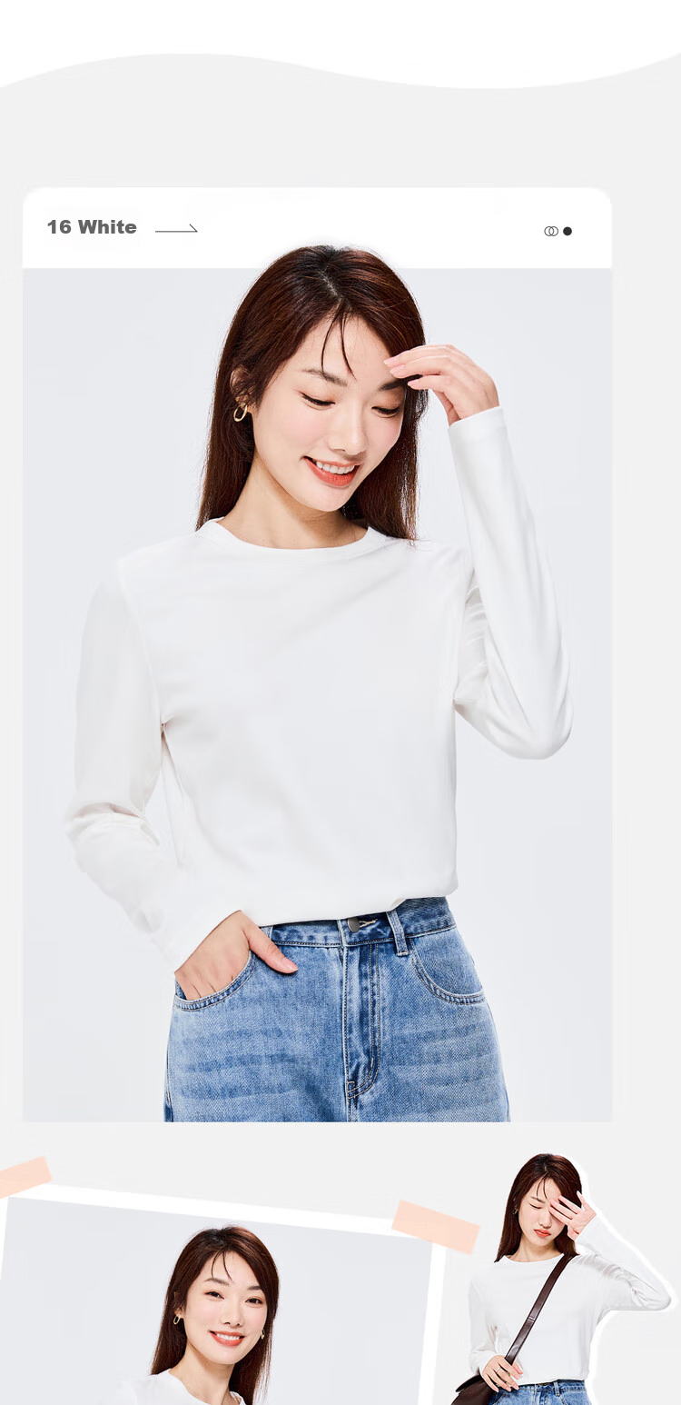 Женская футболка Giordano с длинным рукавом, базовая, из 100% хлопка, гладкая, с круглым вырезом, арт. 05322805
