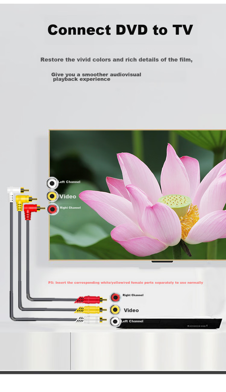 Аудиокабель Jinghua 3RCA - 3RCA, 1.8 метра, серый