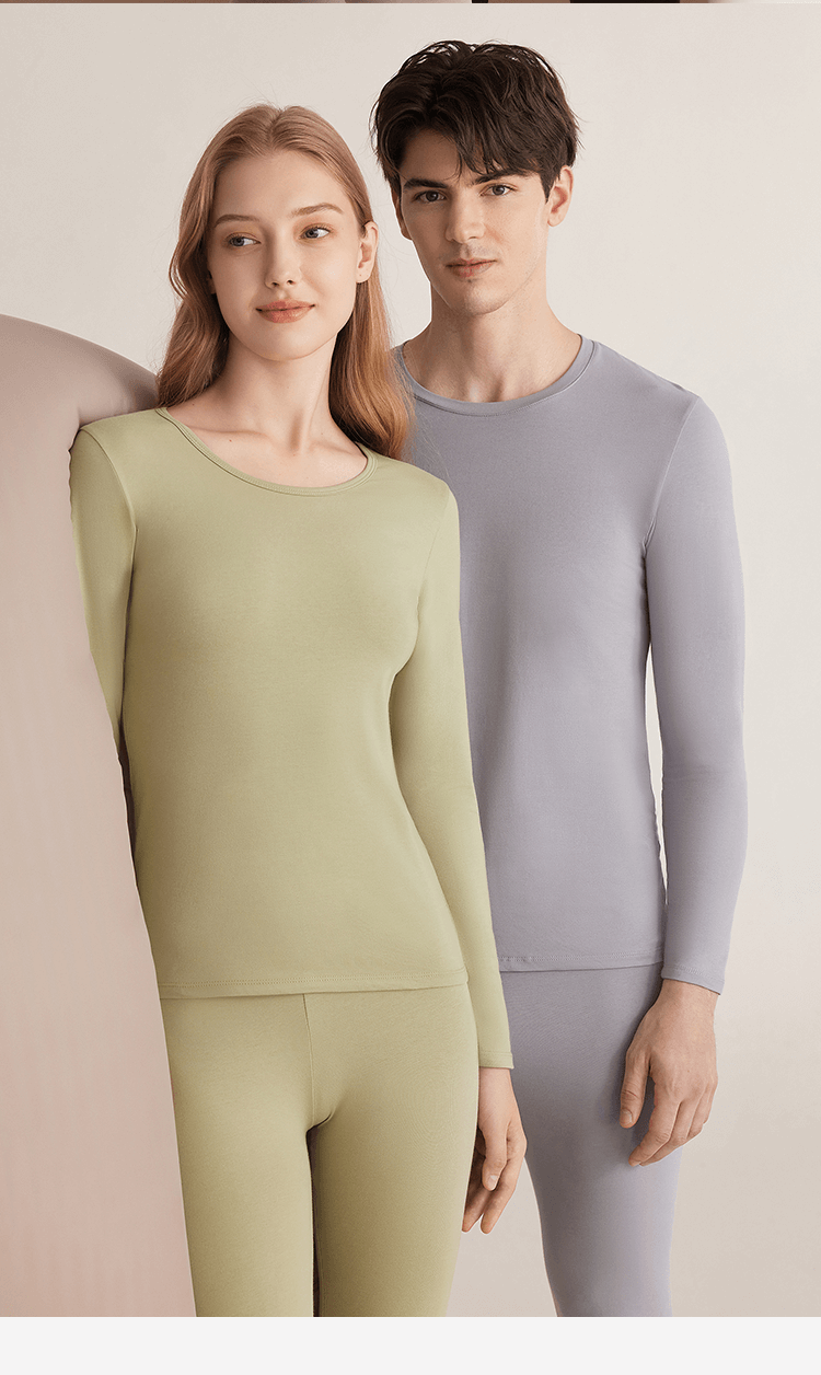 Женский комплект термобелья Dushiliren, 95% хлопок Lycra, антибактериальный, бесшовный, осенний топ и брюки