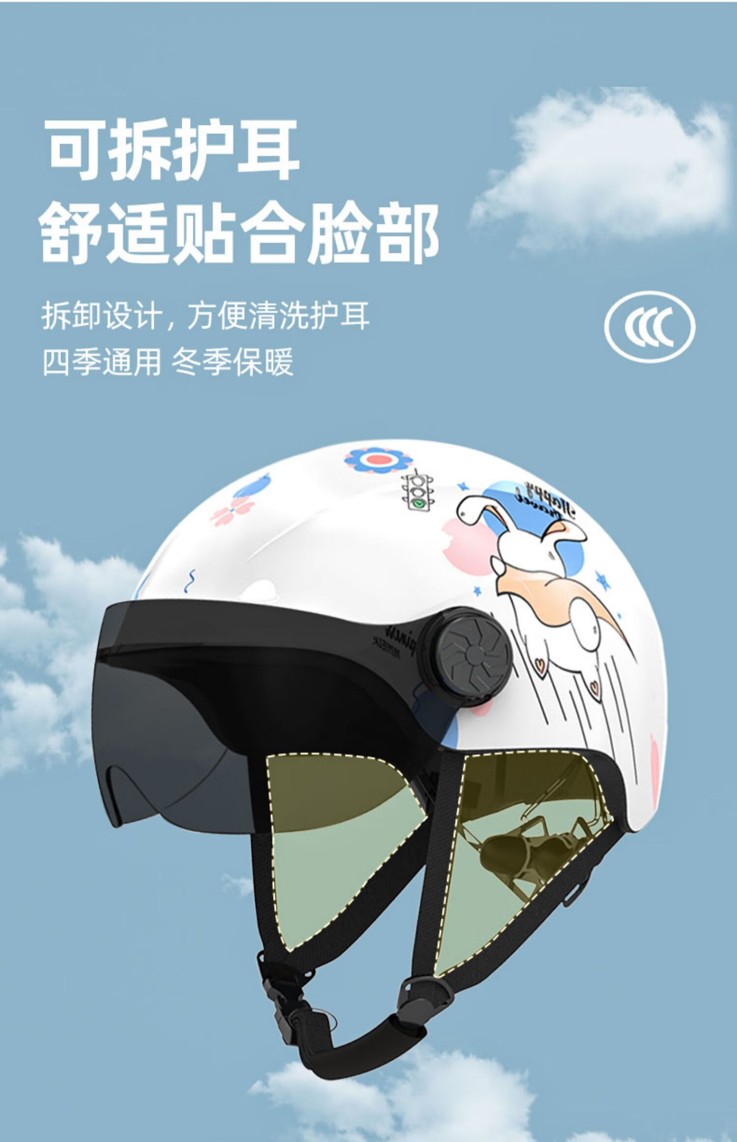 头盔电动车_SUNRIMOON 电动车成人款 3C认证头盔