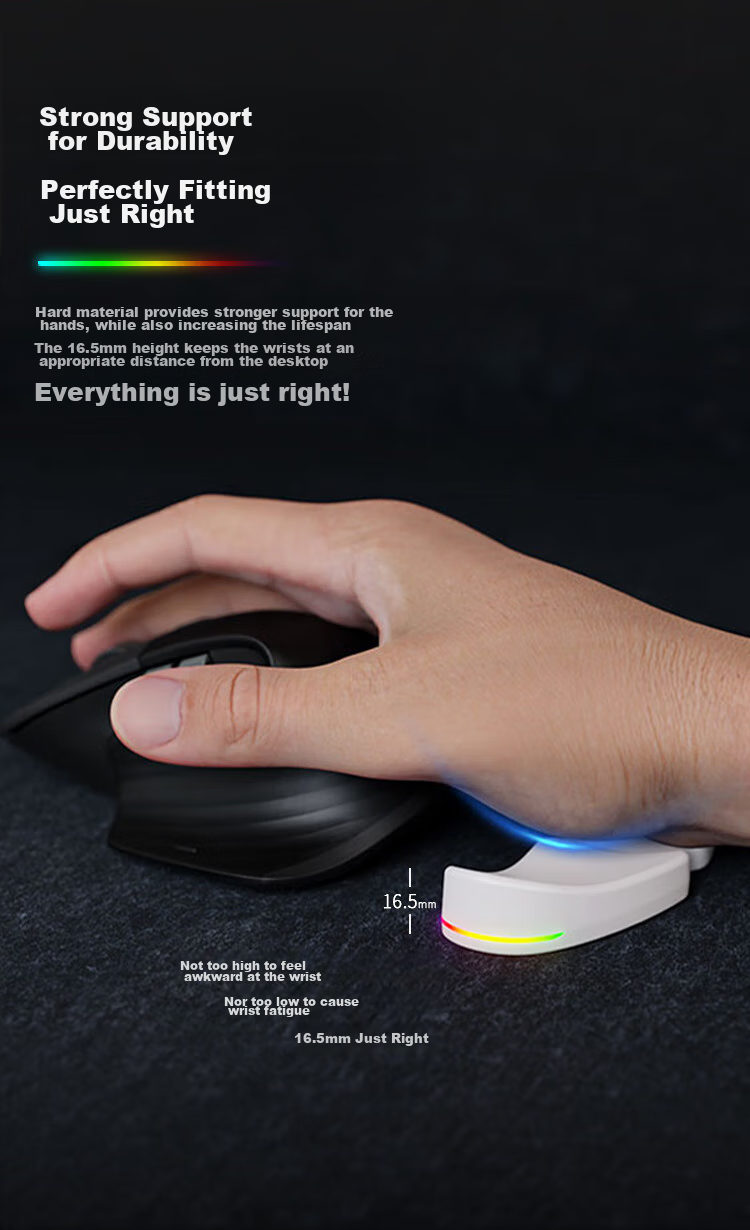 Игровая подставка под запястье DAREU PE-X1 с RGB-подсветкой, 99*39.5*16.5 мм, белая