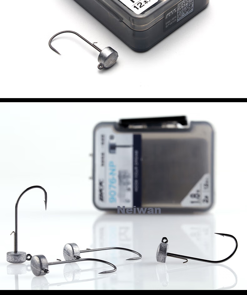 Крючки BKK NED Strong Tumbler Mushroom Head Lead Hook, черный, для хищной рыбы, для спиннинга, 3.5г 1#