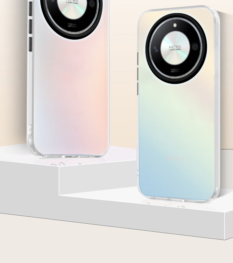 Чехол для телефона Baozou для Honor X50, силиконовый, с мягкими краями, противоударный, лазерный градиент, матовый, серый