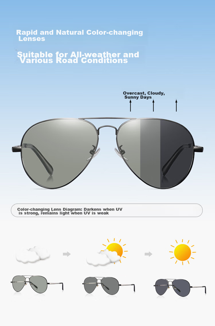 VEGOOS Солнцезащитные очки Авиаторы Polarized sunglasses for Men, Classic Aviator Style, Frog-Eye Glasses, Stylish Driving Sunglasses