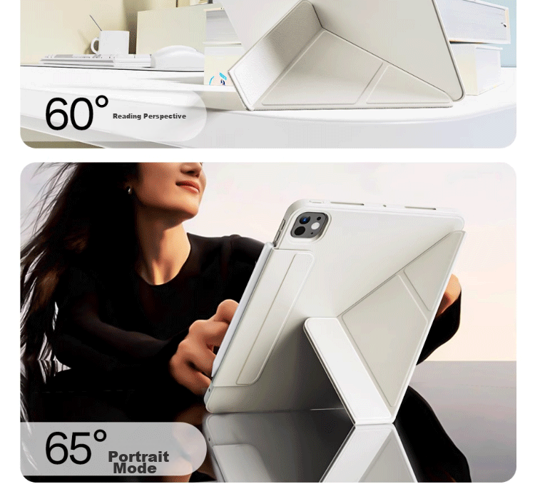 Чехол Zhiting для iPad Pro 11 дюймов, универсальный, 720° вращающийся, с прозрачной задней панелью из акрила, анти-изгиб, съемный, для моделей 2021/2022/2023/2024
