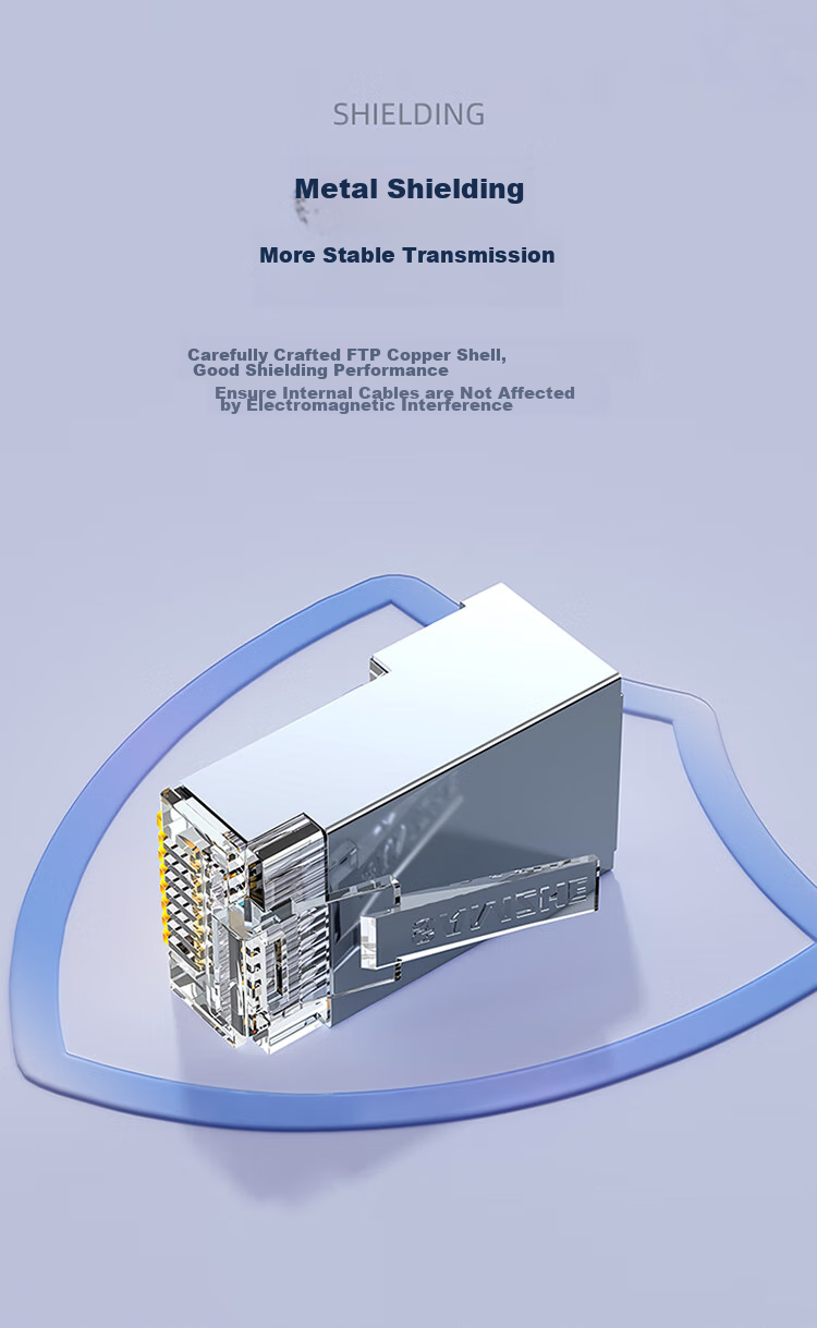Коннектор RJ45 SAMZHE Cat6, экранированный, 10 шт.