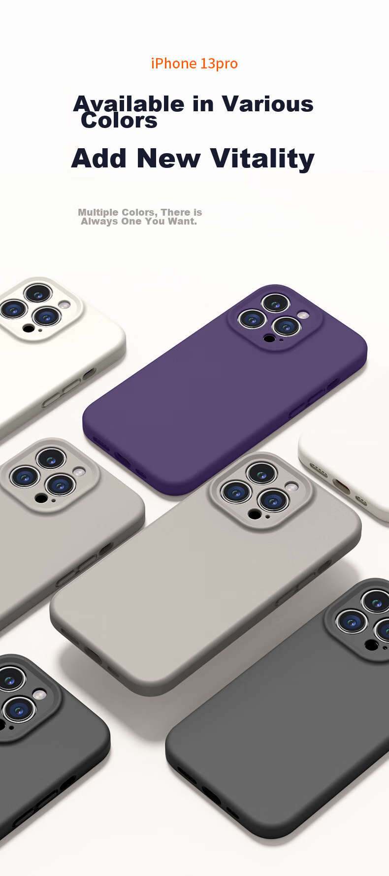 Чехол NEYAA для iPhone 13 Pro, силиконовый, ультратонкий, противоударный, с полной защитой объектива, темно-серый