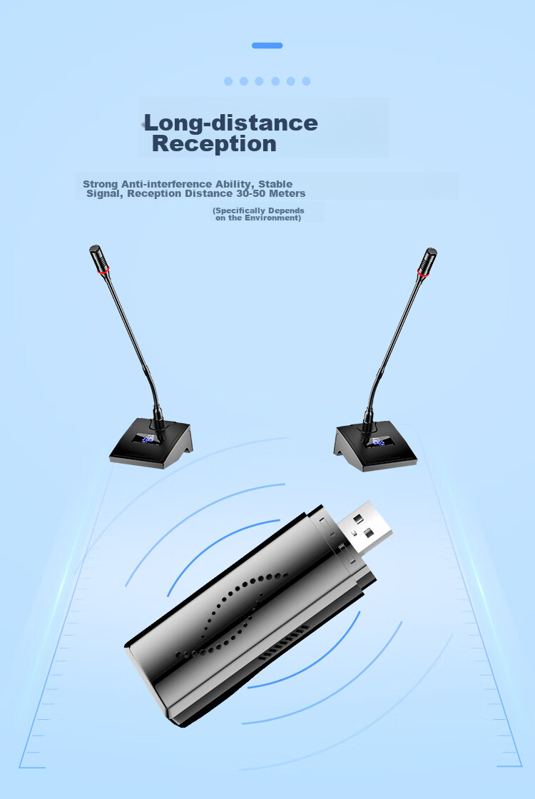 Беспроводной USB-микрофон Soaiy для компьютера, ноутбука, KTV, видеоконференций, онлайн-обучения, двухканальный U-диапазон