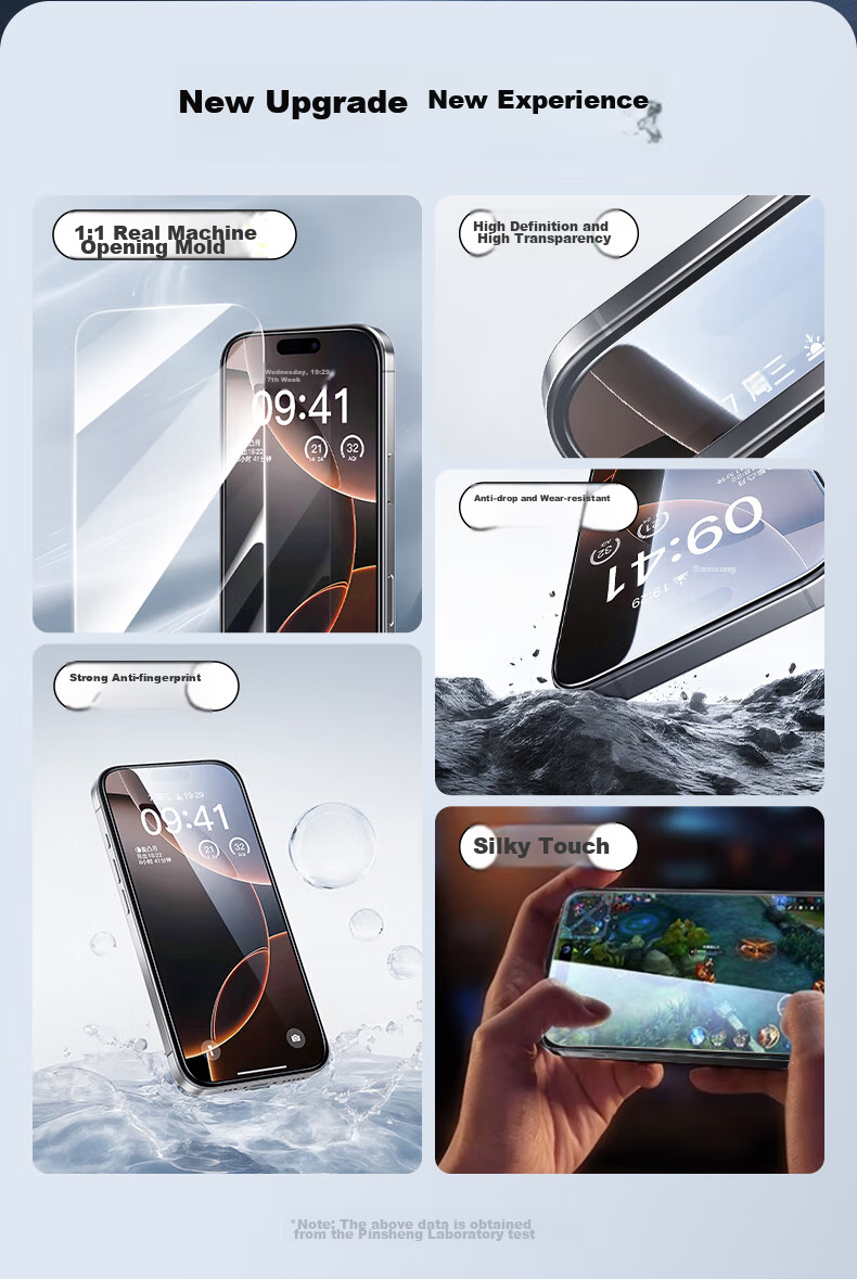 Защитное стекло PISEN для iPhone 16/15, полноэкранное, противоударное, антиотпечатки, 2 шт.